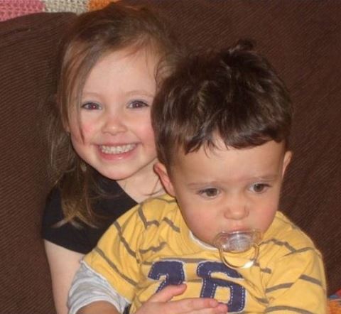 Amelia Crouch with her bro