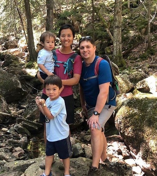 Conor Pewarski shares two sons with his wife Michelle Wu