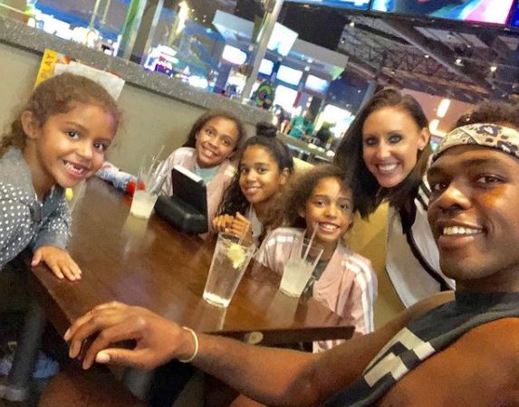 Jessie Moses with her husband and kids