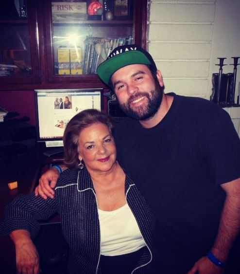 Michael Shay with mother