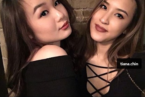 Nicole Law with her friend Tiana Chin