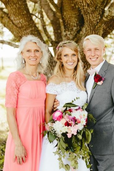 Olivia Plath with her mother and husband