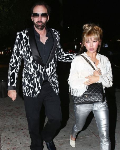 Erika Koike with ex husband Nicolas Cage