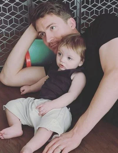 Hudson Sheaffer with his child Hendrix Wade Sheaffer