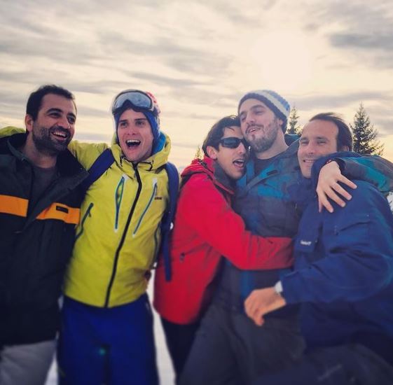 Joan Faggianelli with his friends