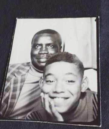 Kevin Miles an old image with his father