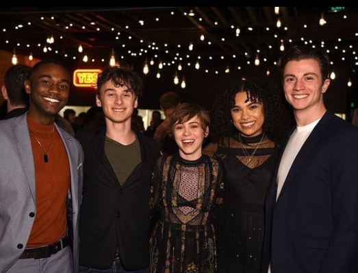 Sofia Bryant with her friends Richard Ellis