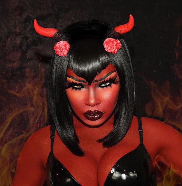 Aaliyah Jay's Halloween makeup look