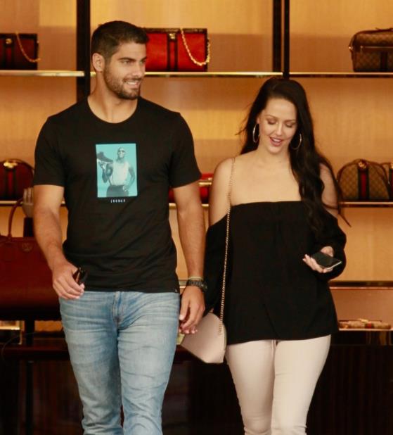 Alexandra King with her ex boyfriend Jimmy Garoppolo
