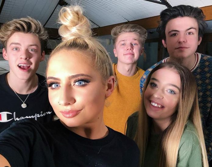 Anastasia Kingsnorth with her friends
