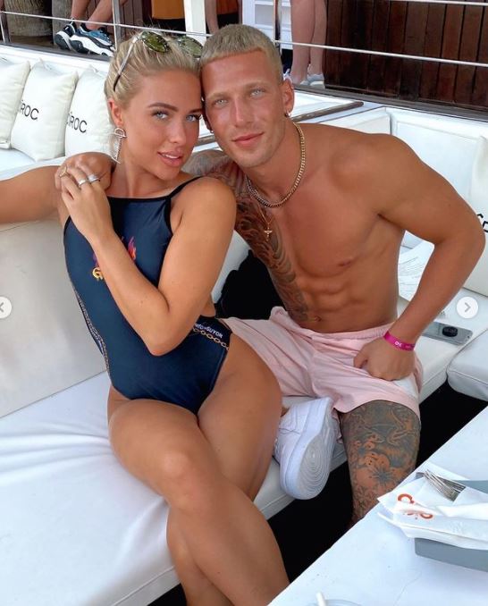 Brandon Myers with his girlfriend