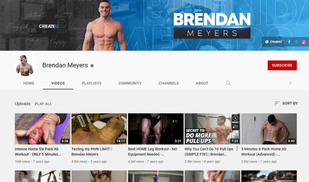 Brandon Myers's YouTube channel