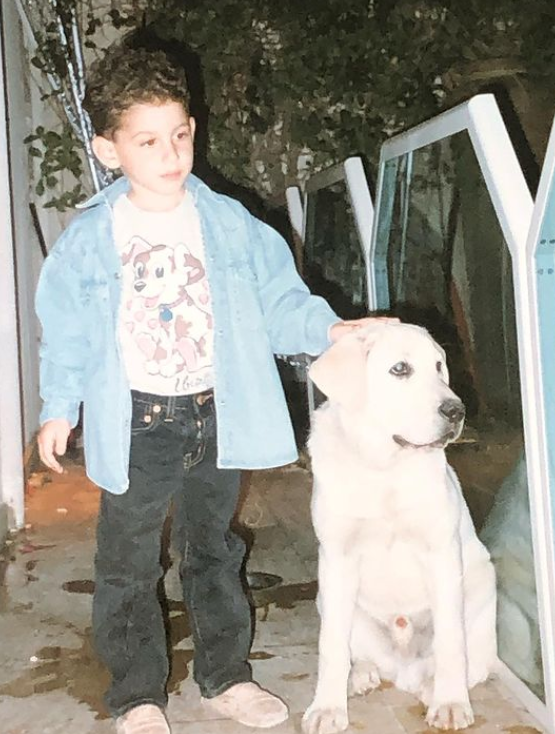 Childgood photo of Fai Khadra with his dog