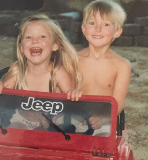 Childhood image of Rosalind Ross with her brother