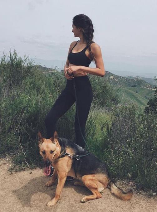Christen Harper with her dog