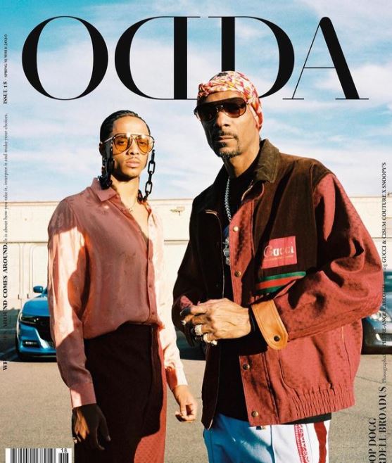 Cordell Broadus featured on Odda magazine's cover page