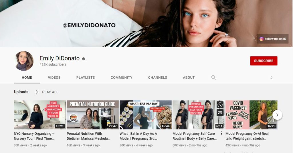 Emily DiDonato's YouTube channel