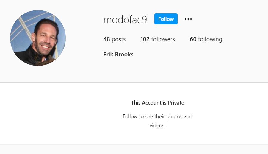Erik Brooks IG profile