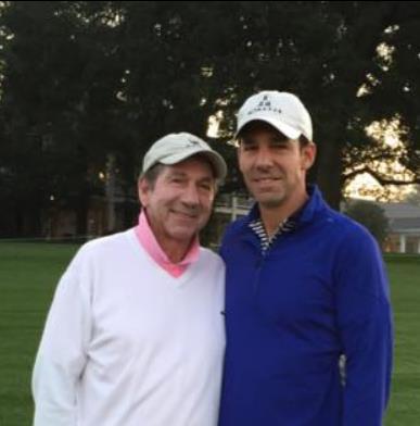 Erik Brooks with his father