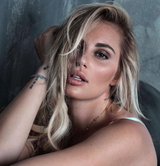 Francesca Brambilla inked tattoos on neck and wrist