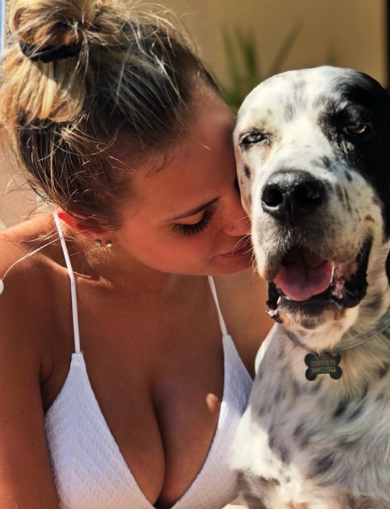 Francesca Brambilla with her dog