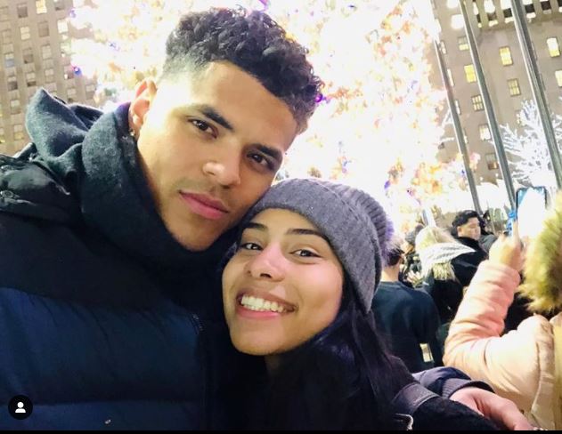 Haskiri Velazquez with her boyfriend
