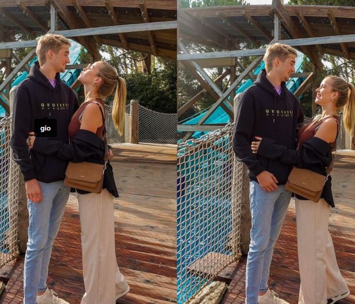 Jade Anna Van Vliet with her boyfriend