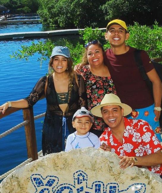 Jhonny Caz with his family