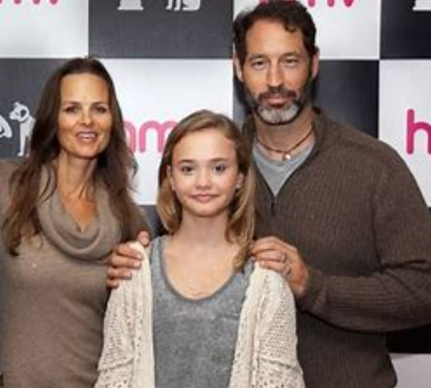 Johnny Sequoyah with her parents