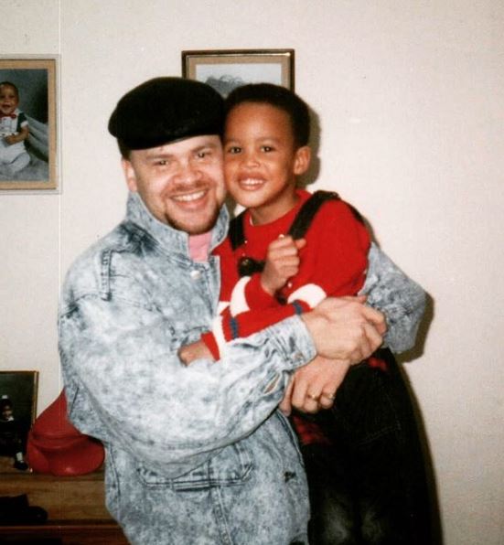 Josiah Bell's childhood image with his father
