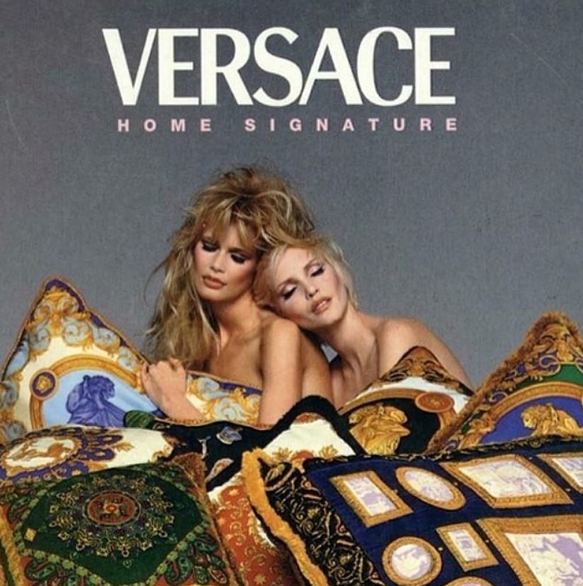 Lara Stone modeled for brand Versace
