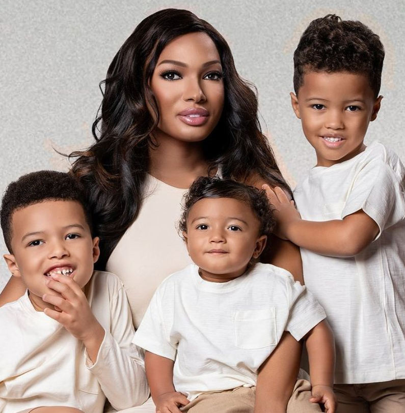 Lesa Milan with her children Maximillian Hall Sebastian Hall Kristian Hall