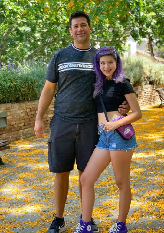 Leyla Star with her father