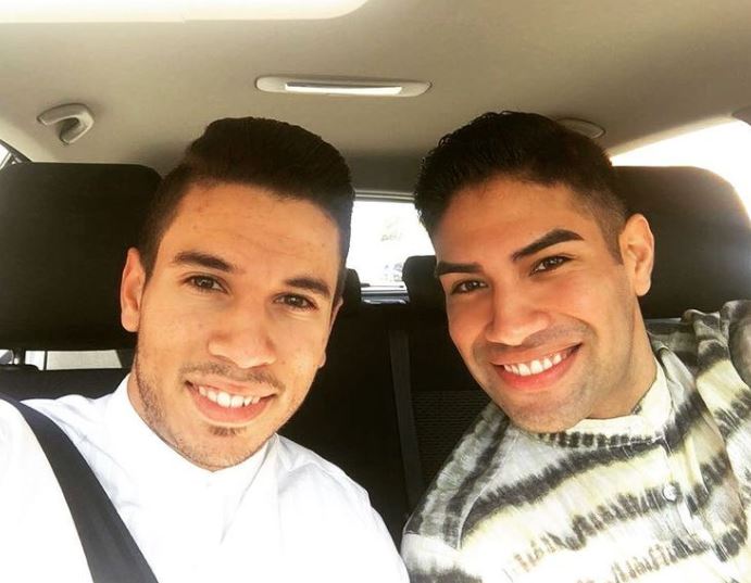 Marco Espejo with his brother