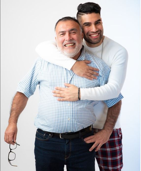 Marco Espejo with his father