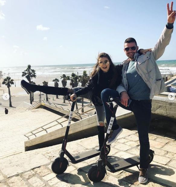 Marina Mazepa with her brother