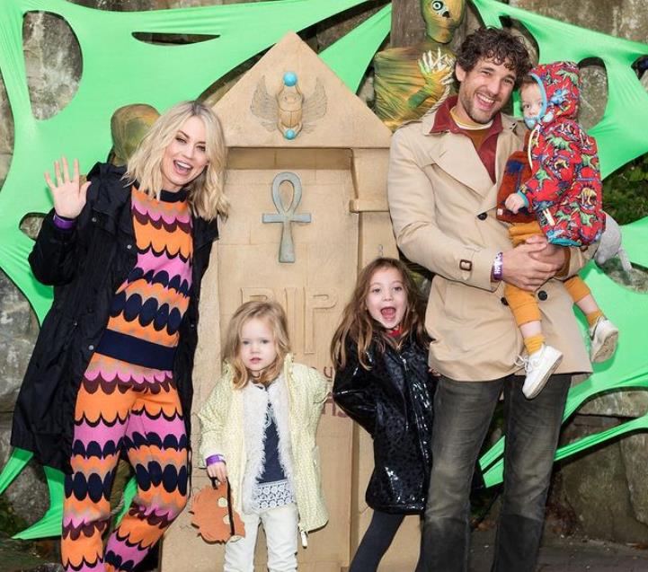 Max Rogers with Kimberly Wyatt and kids Willow Jane Rogers Maple and Ford Senna