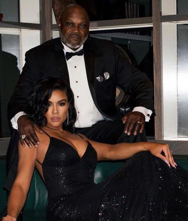 Mia Thornton with her husband