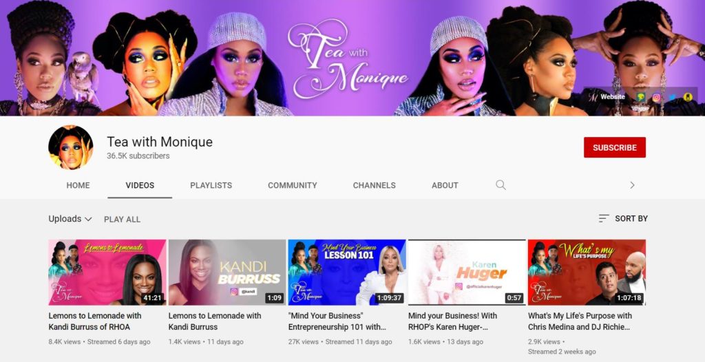 Monique Samuels YouTube