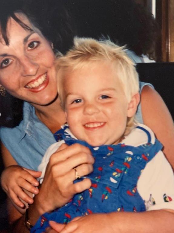 Nick Bare with his mom