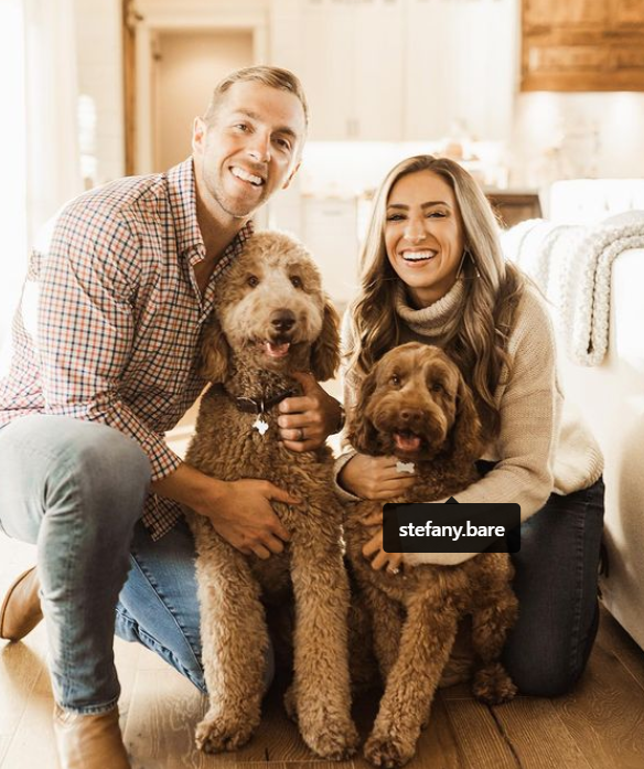 Nick Bare with his wife and dog