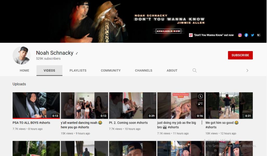 Noah Schnacky's YouTube channel