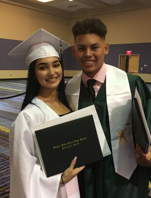 Paloma Silva with her boyfriend