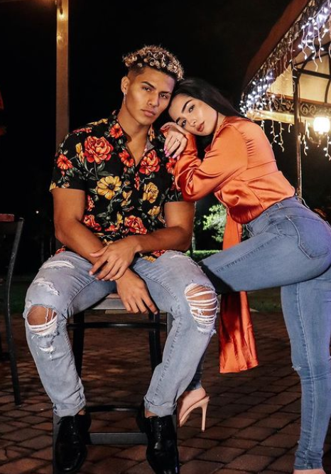 Paloma Silva with her friend Luis Bautista