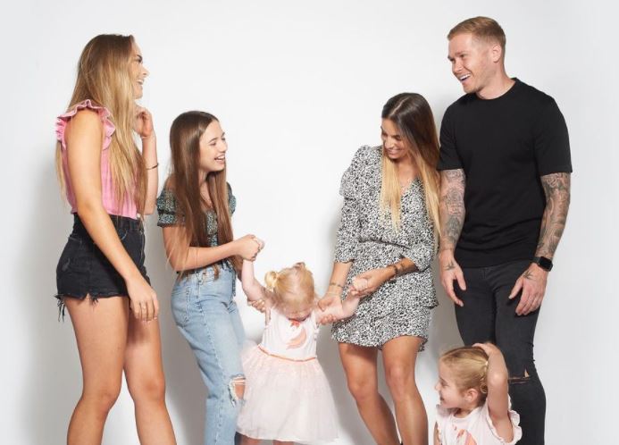Sarah Conder with her husband and kids