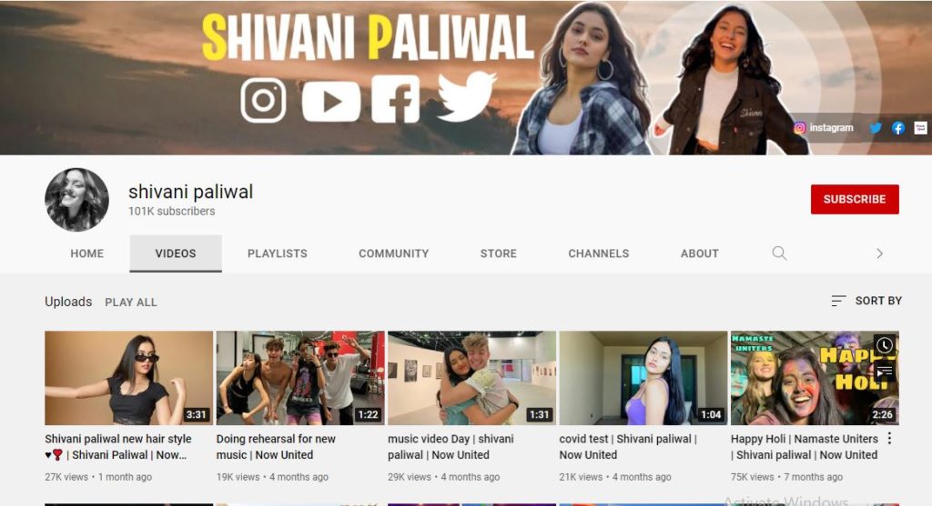 Shivani Paliwal's YouTube channel