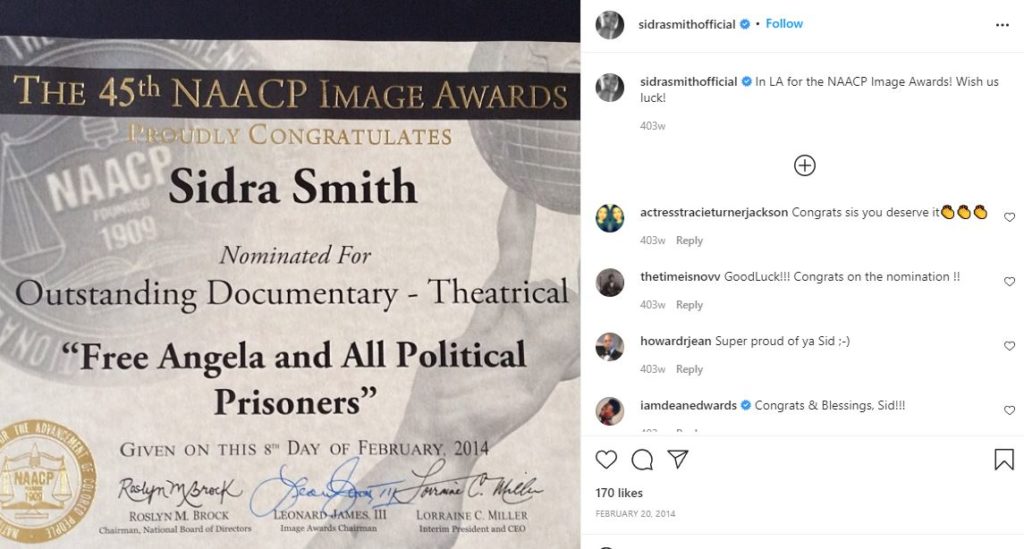 Sidra Smith got 45th NAACP Image Award