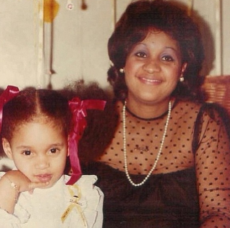 Tahiry Jose with her mother