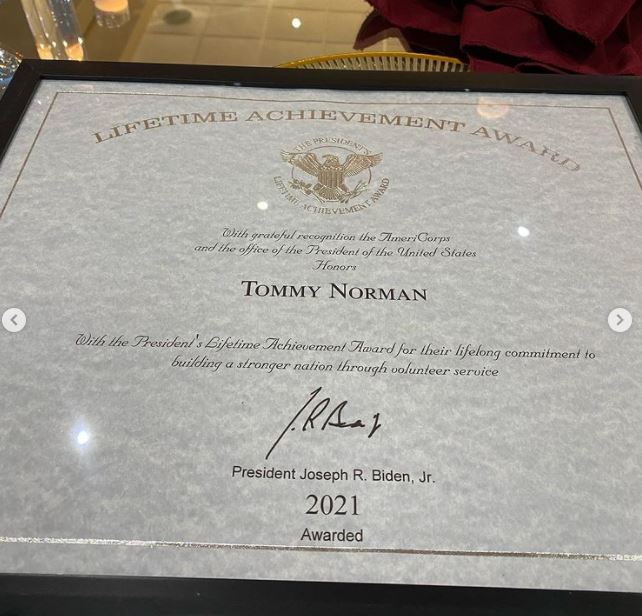 Tommy Norman got Lifetime Achievement Award