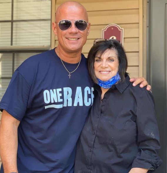 Tommy Norman with his mother